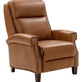 Byron Power Recliner w/ Power Head Rest & Lumbar in Chaps Saddle Brown Top Grain Leather